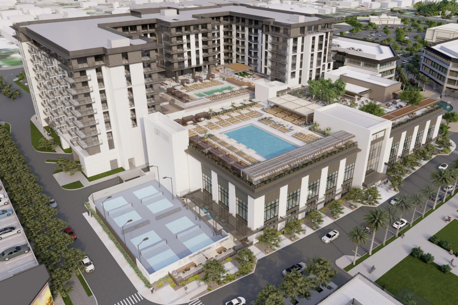 An image of the exterior of the Life Time Living in Paradise Valley, AZ