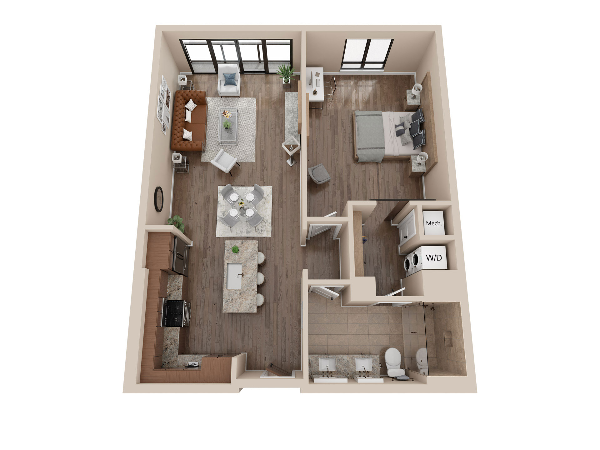 2 dimensional floorplan for apartment a 1