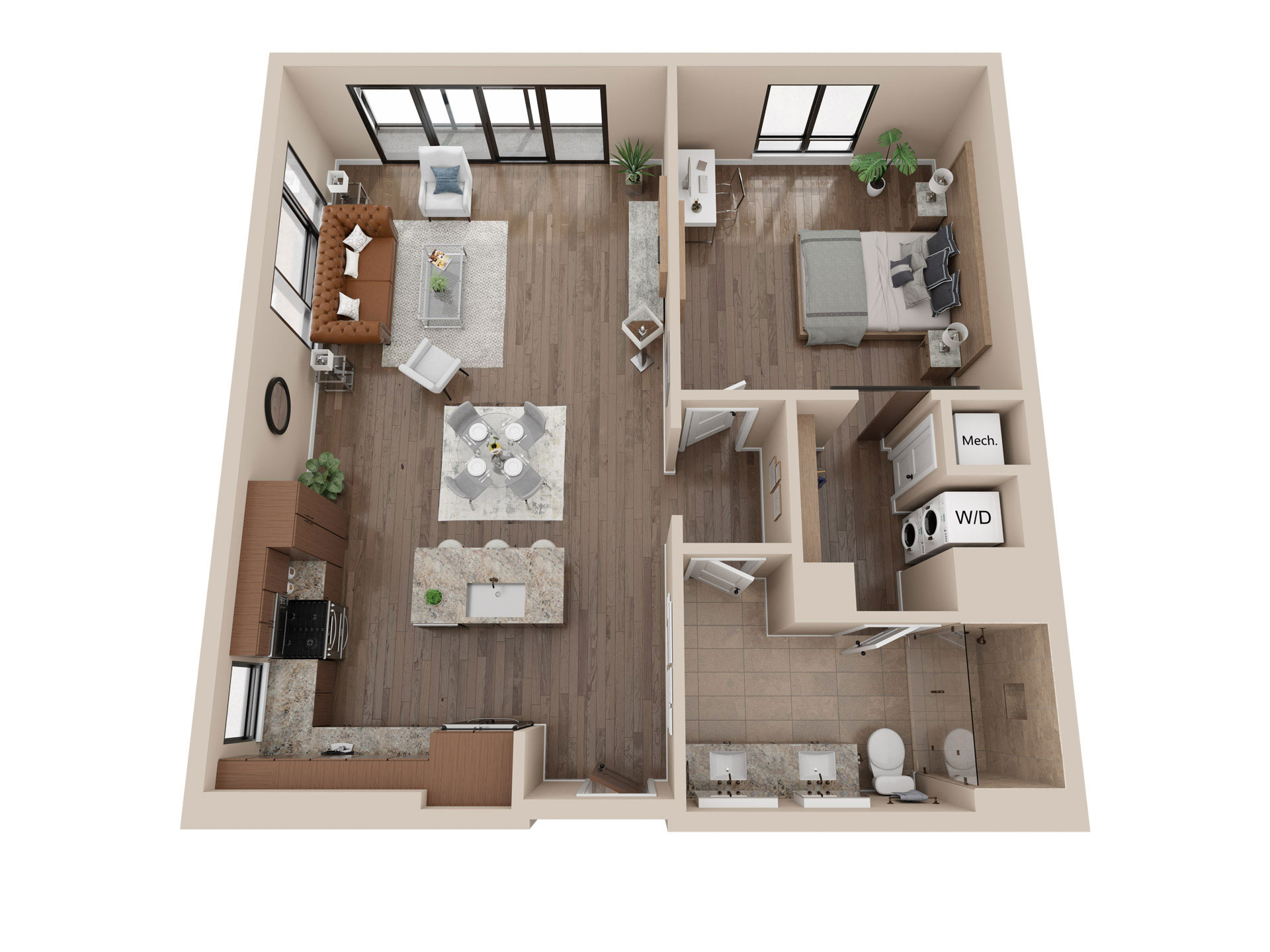 3 dimensional floorplan for apartment a 5